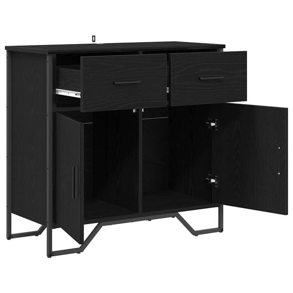 vidaXL Sideboard Black Oak Look 79.5 x 35.5 x 74.5 cm