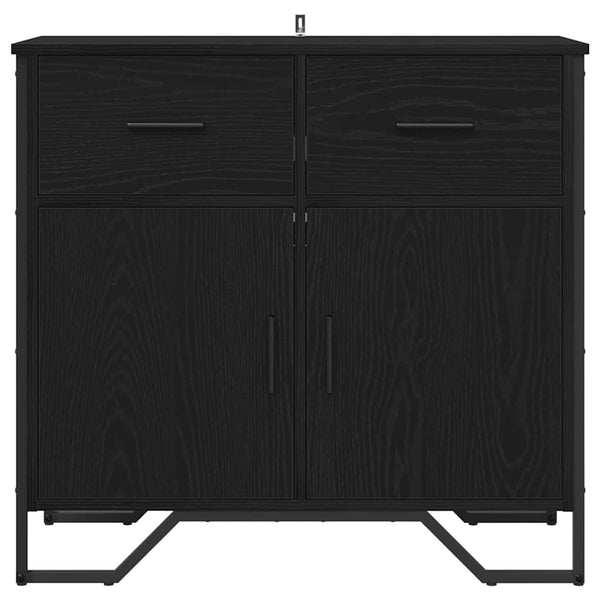 vidaXL Sideboard Black Oak Look 79.5 x 35.5 x 74.5 cm
