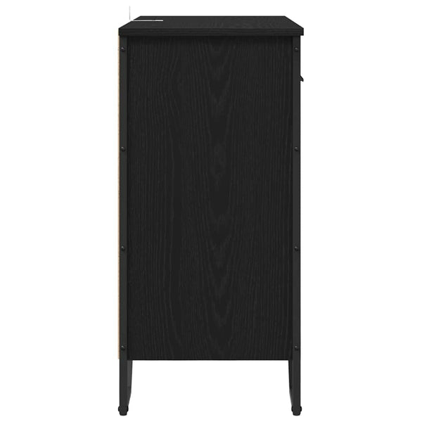 vidaXL Sideboard Black Oak Look 79.5 x 35.5 x 74.5 cm