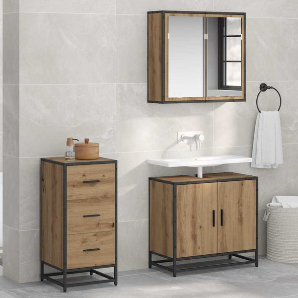 vidaXL Sideboard Artisan Oak 35.5 x 35 x 76 cm