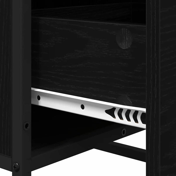 vidaXL Sideboard Black Oak Look 35.5 x 35 x 76 cm