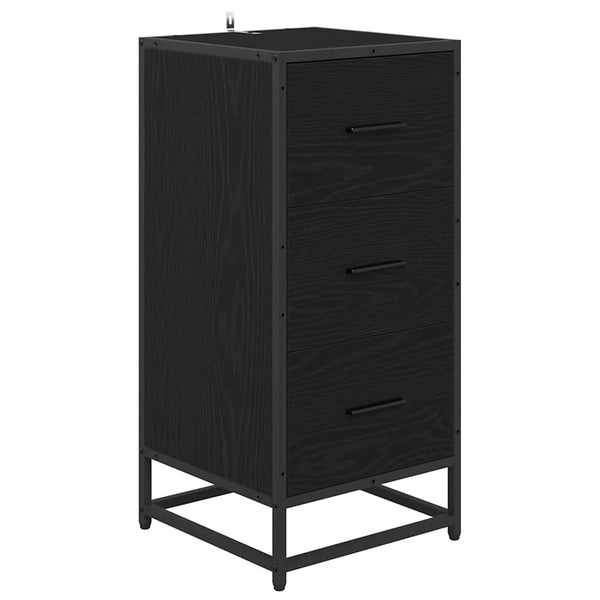 vidaXL Sideboard Black Oak Look 35.5 x 35 x 76 cm