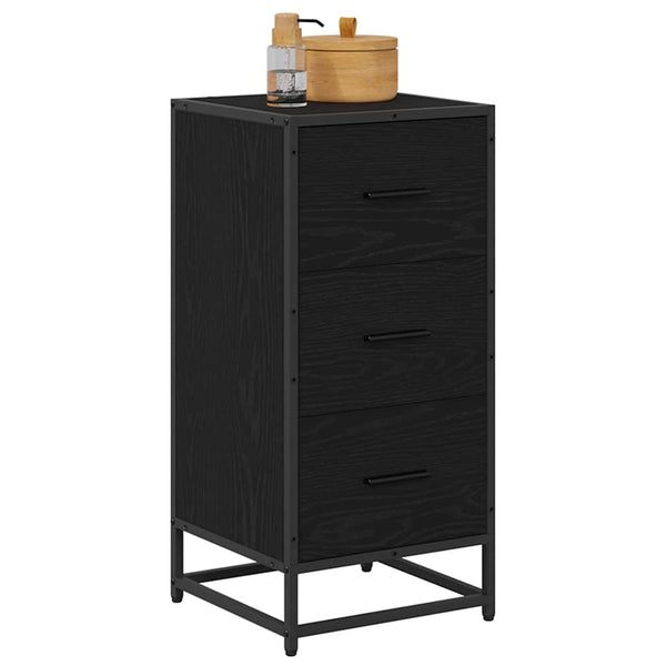 vidaXL Sideboard Black Oak Look 35.5 x 35 x 76 cm