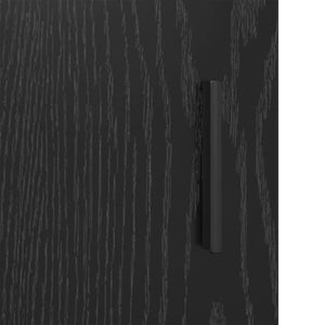 vidaXL Bathroom Cabinet with Door Black Oak-look 90 x 33 x 60 cm