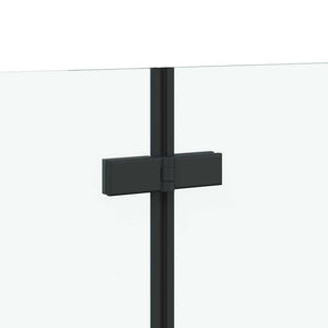 vidaXL Geometric Black Shower Screen 120 x 67 x 129 cm