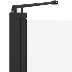 vidaXL Geometric Black Shower Screen 120 x 67 x 129 cm