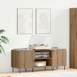 vidaXL Vinyl Record Cabinet with Shelf Artisan Oak 121 x 38 x 48 cm