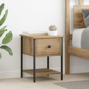 vidaXL Bedside Cabinet Artisan Oak 34 x 35.5 x 45 cm Engineered Wood