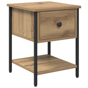 vidaXL Bedside Cabinet Artisan Oak 34 x 35.5 x 45 cm Engineered Wood