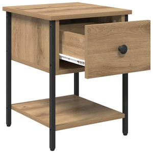 vidaXL Bedside Cabinet Artisan Oak 34 x 35.5 x 45 cm Engineered Wood