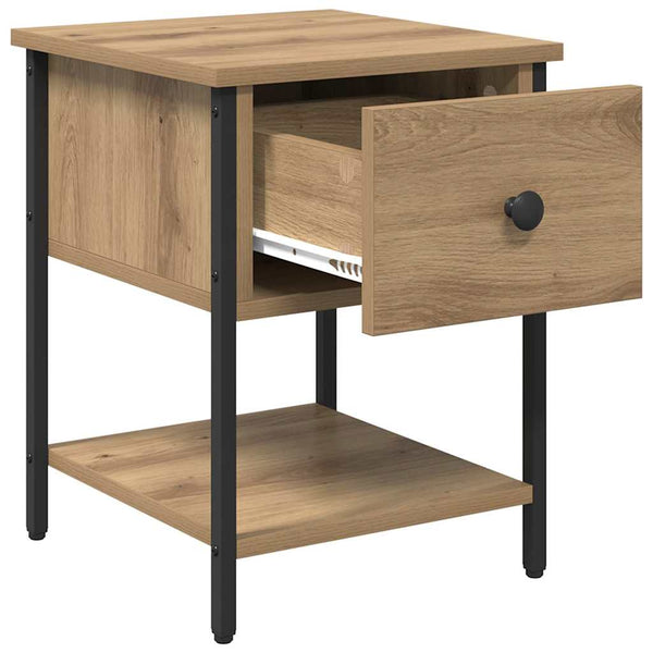 vidaXL Bedside Cabinet Artisan Oak 34 x 35.5 x 45 cm Engineered Wood