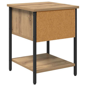 vidaXL Bedside Cabinet Artisan Oak 34 x 35.5 x 45 cm Engineered Wood