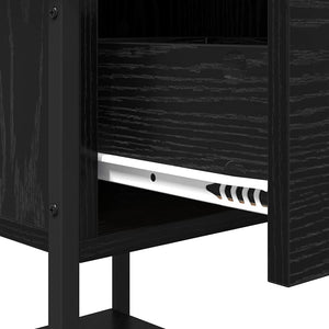 vidaXL Bedside Table Black Oak Look 34 x 35.5 x 45 cm Engineered Wood
