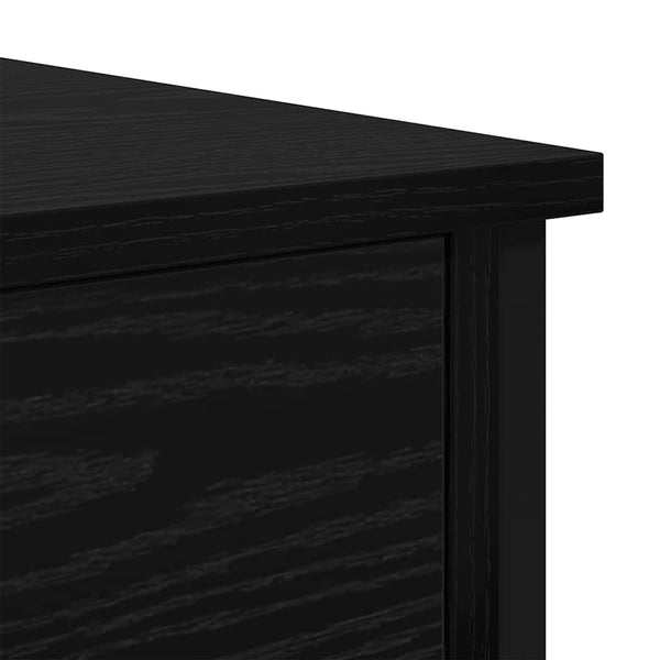 vidaXL Bedside Table Black Oak Look 34 x 35.5 x 45 cm Engineered Wood