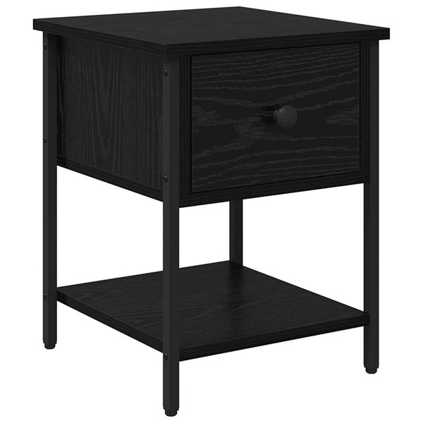vidaXL Bedside Cabinets 2 pcs Black Oak Look 34 x 35.5 x 45 cm