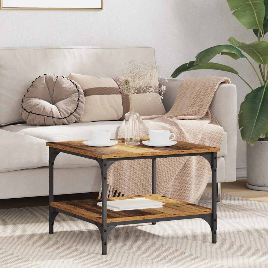 vidaXL Coffee table Reclaimed wood 55 x 55 x 40 cm Engineered wood