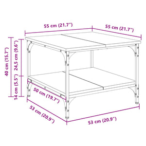 vidaXL Coffee table Reclaimed wood 55 x 55 x 40 cm Engineered wood