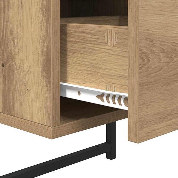vidaXL Nightstand 2 pcs Artisan Oak 35 x 30 x 51 cm Engineered Wood