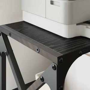vidaXL Printer Stand Black Oak Look 44 x 26 x 31.5 cm
