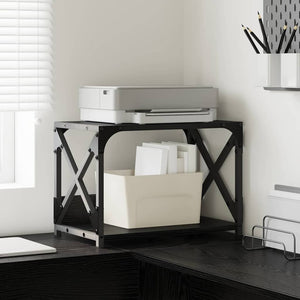 vidaXL Printer Stand Black Oak Look 44 x 26 x 31.5 cm