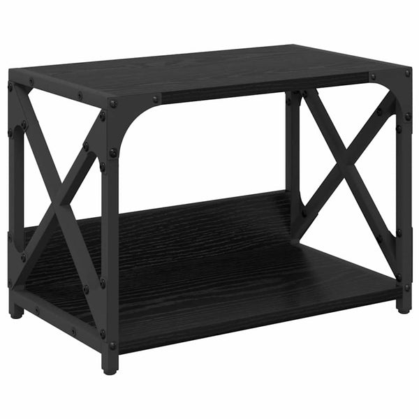 vidaXL Printer Stand Black Oak Look 44 x 26 x 31.5 cm