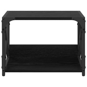 vidaXL Printer Stand Black Oak Look 44 x 26 x 31.5 cm