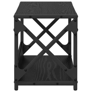 vidaXL Printer Stand Black Oak Look 44 x 26 x 31.5 cm