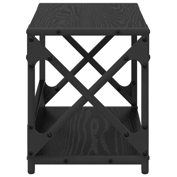 vidaXL Printer Stand Black Oak Look 44 x 26 x 31.5 cm