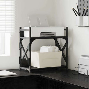 vidaXL Printer Stand Black Oak-Effect 40 x 20 x 40 cm