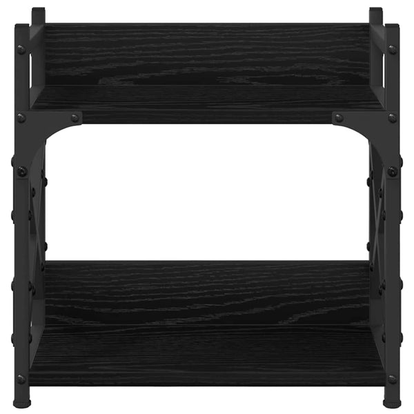 vidaXL Printer Stand Black Oak-Effect 40 x 20 x 40 cm