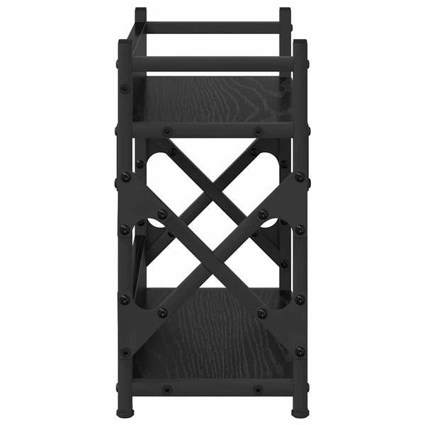 vidaXL Printer Stand Black Oak-Effect 40 x 20 x 40 cm