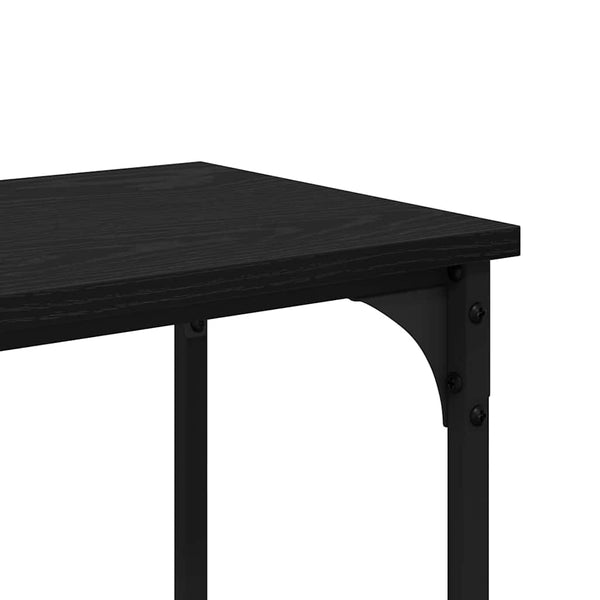 vidaXL Console Table Black Oak-Look 150 x 29 x 75 cm