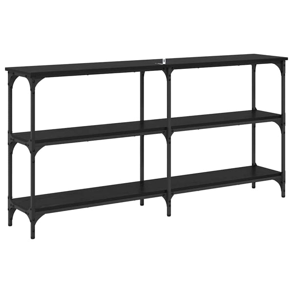 vidaXL Console Table Black Oak-Look 150 x 29 x 75 cm