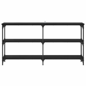 vidaXL Console Table Black Oak-Look 150 x 29 x 75 cm