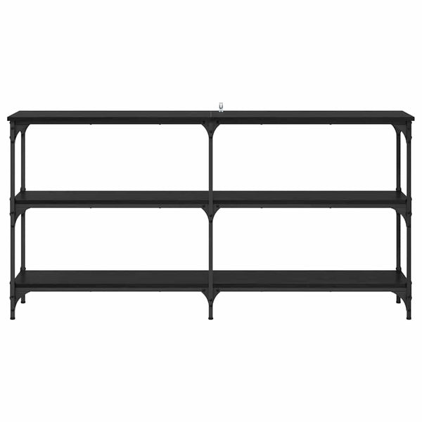 vidaXL Console Table Black Oak-Look 150 x 29 x 75 cm