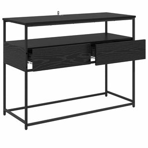 vidaXL Console Table Black Oak Look 100 x 40 x 75 cm
