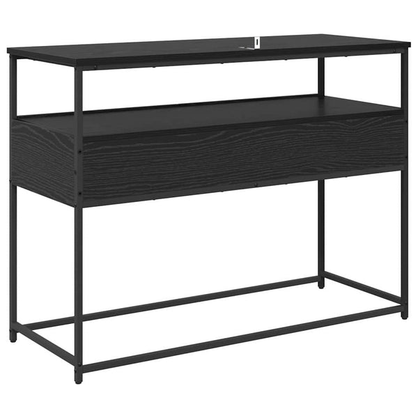 vidaXL Console Table Black Oak Look 100 x 40 x 75 cm