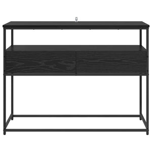 vidaXL Console Table Black Oak Look 100 x 40 x 75 cm