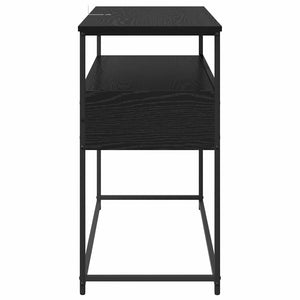 vidaXL Console Table Black Oak Look 100 x 40 x 75 cm