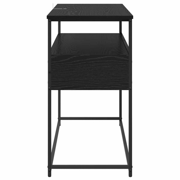 vidaXL Console Table Black Oak Look 100 x 40 x 75 cm