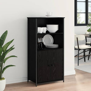 vidaXL Sideboard Black Oak Look 62 x 36 x 121.5 cm Engineered Wood