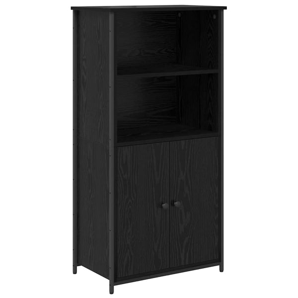 vidaXL Sideboard Black Oak Look 62 x 36 x 121.5 cm Engineered Wood
