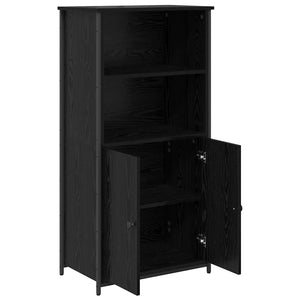 vidaXL Sideboard Black Oak Look 62 x 36 x 121.5 cm Engineered Wood