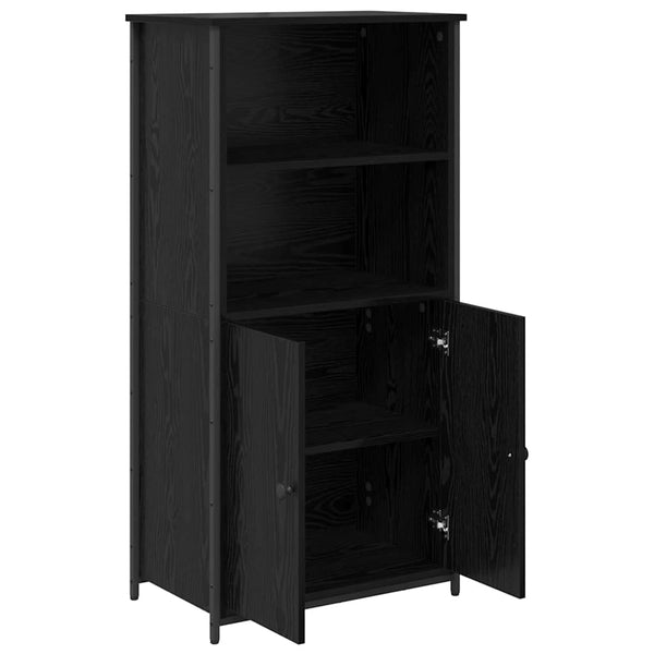 vidaXL Sideboard Black Oak Look 62 x 36 x 121.5 cm Engineered Wood