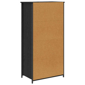vidaXL Sideboard Black Oak Look 62 x 36 x 121.5 cm Engineered Wood