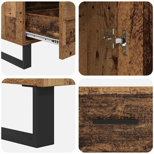 vidaXL Highboard Reclaimed Wood 69.5 x 30 x 115 cm Engineered Wood