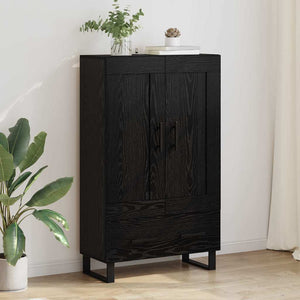 vidaXL Highboard Black Oak Look 69.5 x 31 x 115 cm Engineered Wood