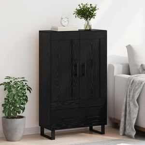 vidaXL Highboard Black Oak Look 69.5 x 31 x 115 cm Engineered Wood