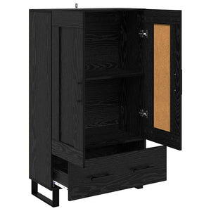 vidaXL Highboard Black Oak Look 69.5 x 31 x 115 cm Engineered Wood