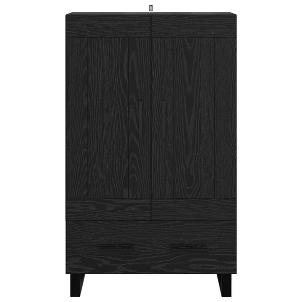 vidaXL Highboard Black Oak Look 69.5 x 31 x 115 cm Engineered Wood